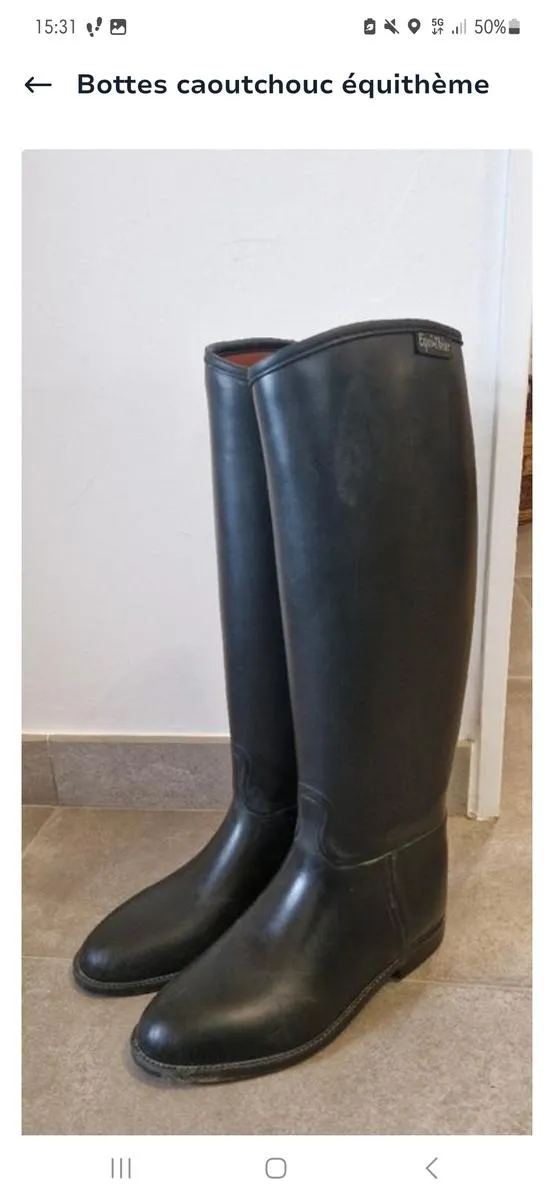 Bottes caoutchouc équithème