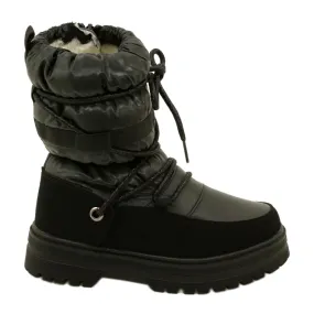 Bottes de neige imperméables pour enfants Miss Evento 23Dz23-6585 Noir le noir