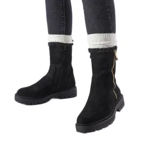 Bottes isolées noires avec fermeture éclair Sunnyslope le noir