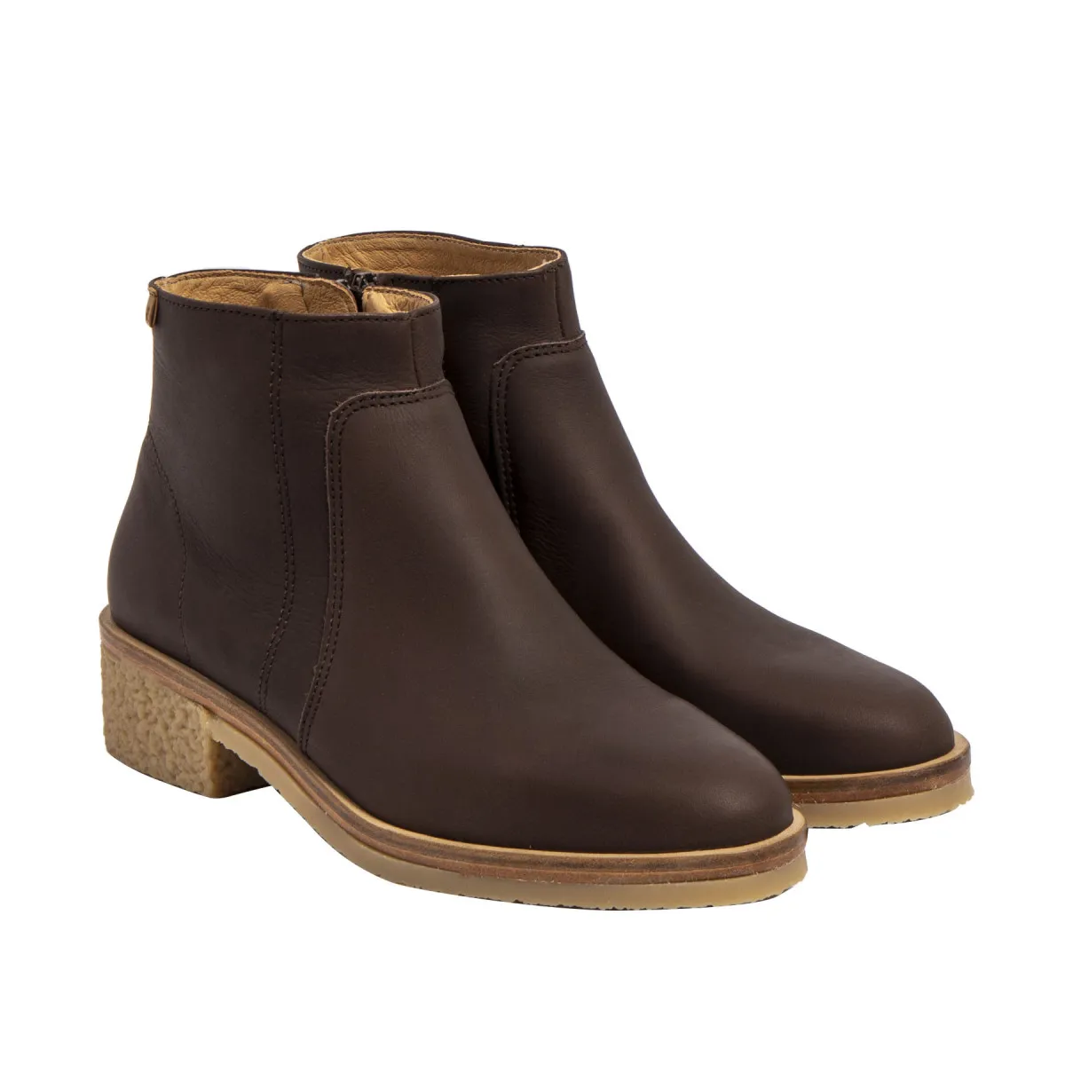 Bottines basses en cuir - Marron