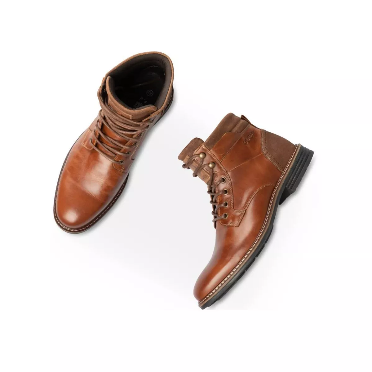 Bottines COGNAC DENIM SIDE CUIR