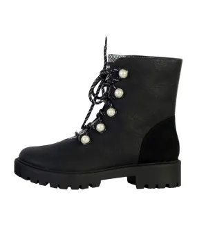 Bottines Cuir Montante Desigual Biker Pearl