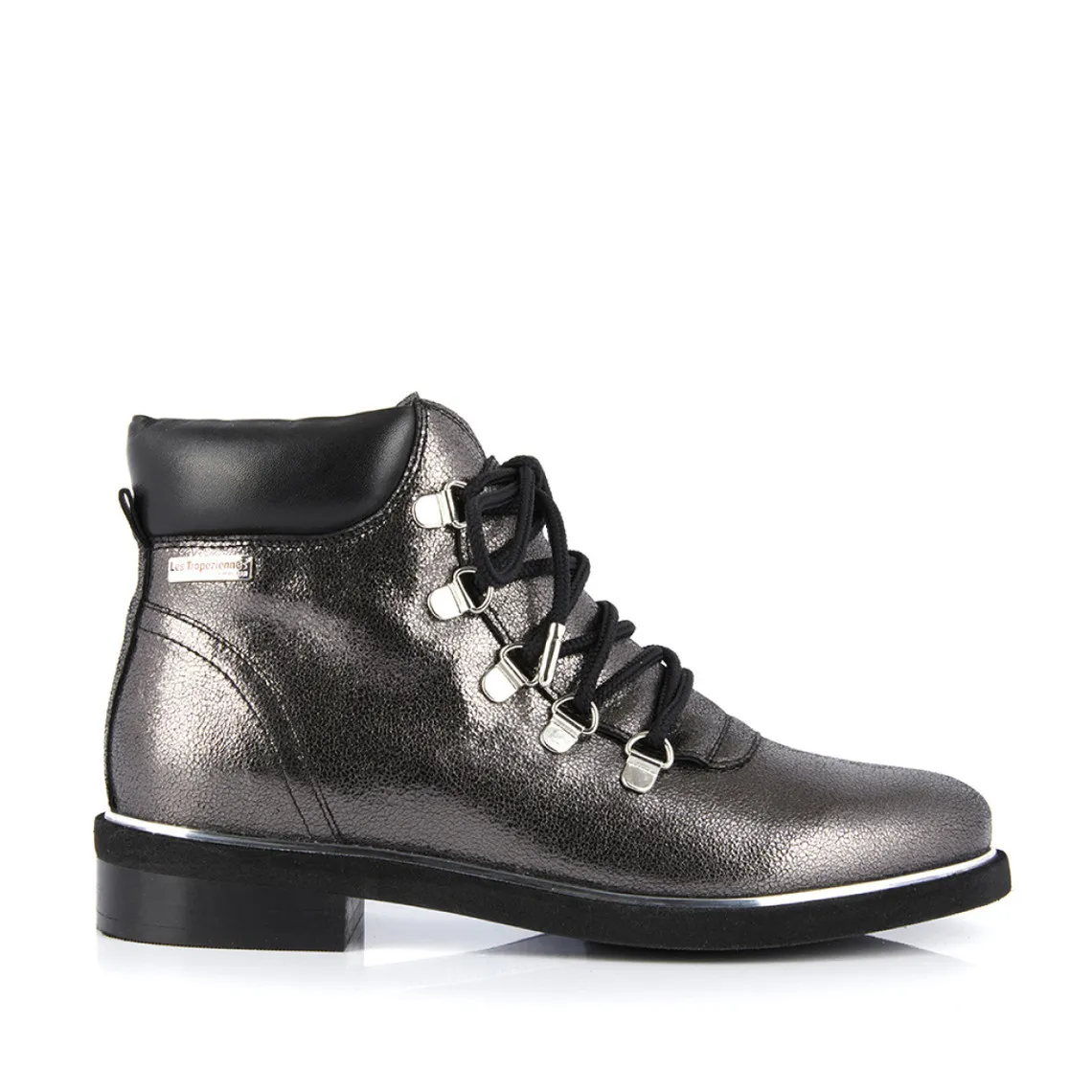 Bottines femme argent MOONY en cuir | 3 Suisses