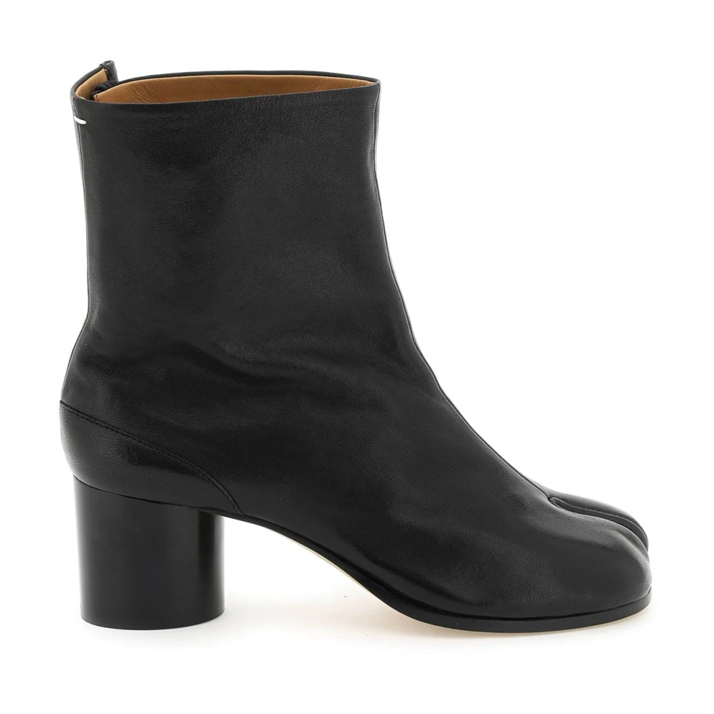 Bottines Tabi en Cuir avec Talon Cylindre