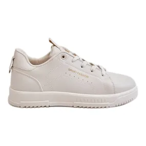 Chaussures de sport à lacets pour femme Beige Mikaela