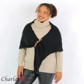 Châle femme hiver NAEMI noir