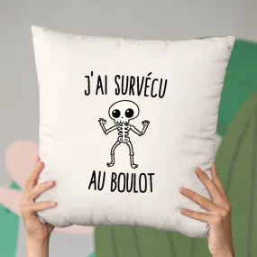 Coussin J'ai survécu au boulot