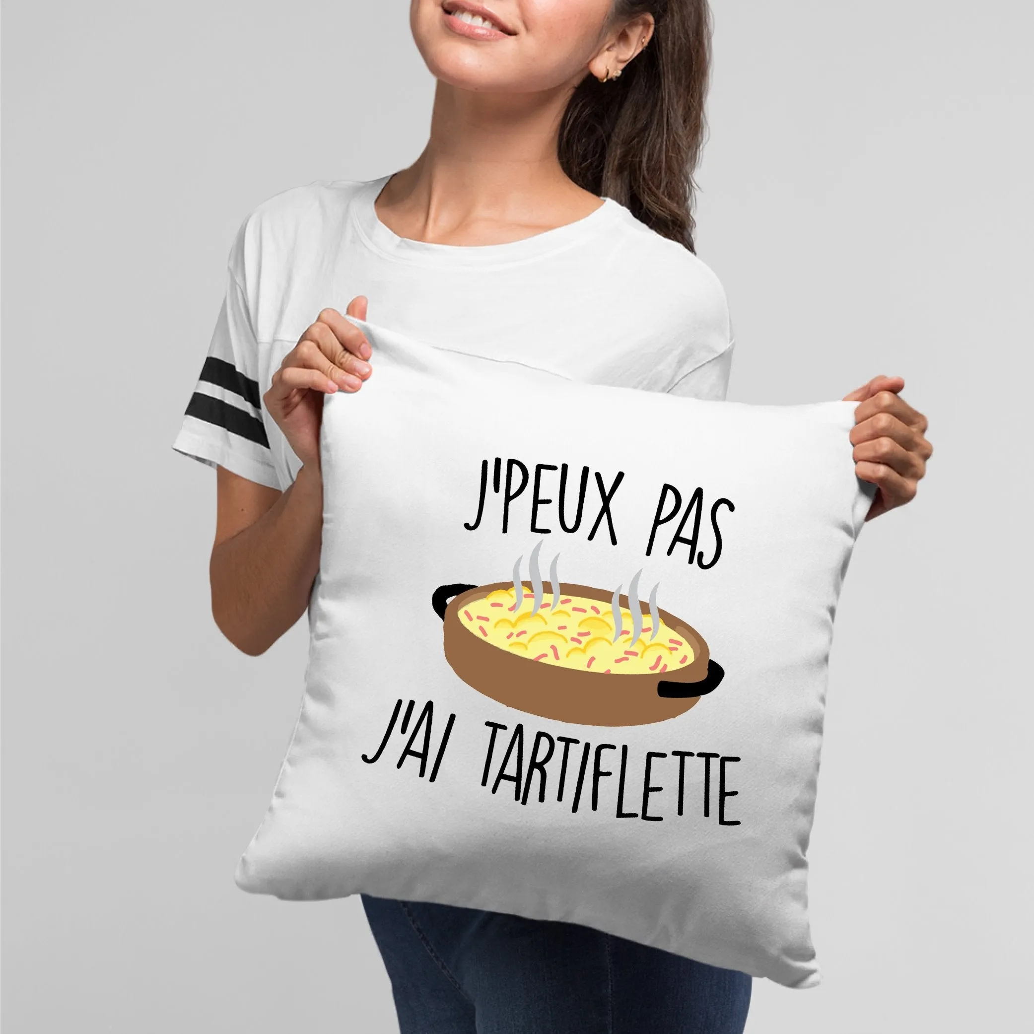 Coussin J'peux pas j'ai tartiflette