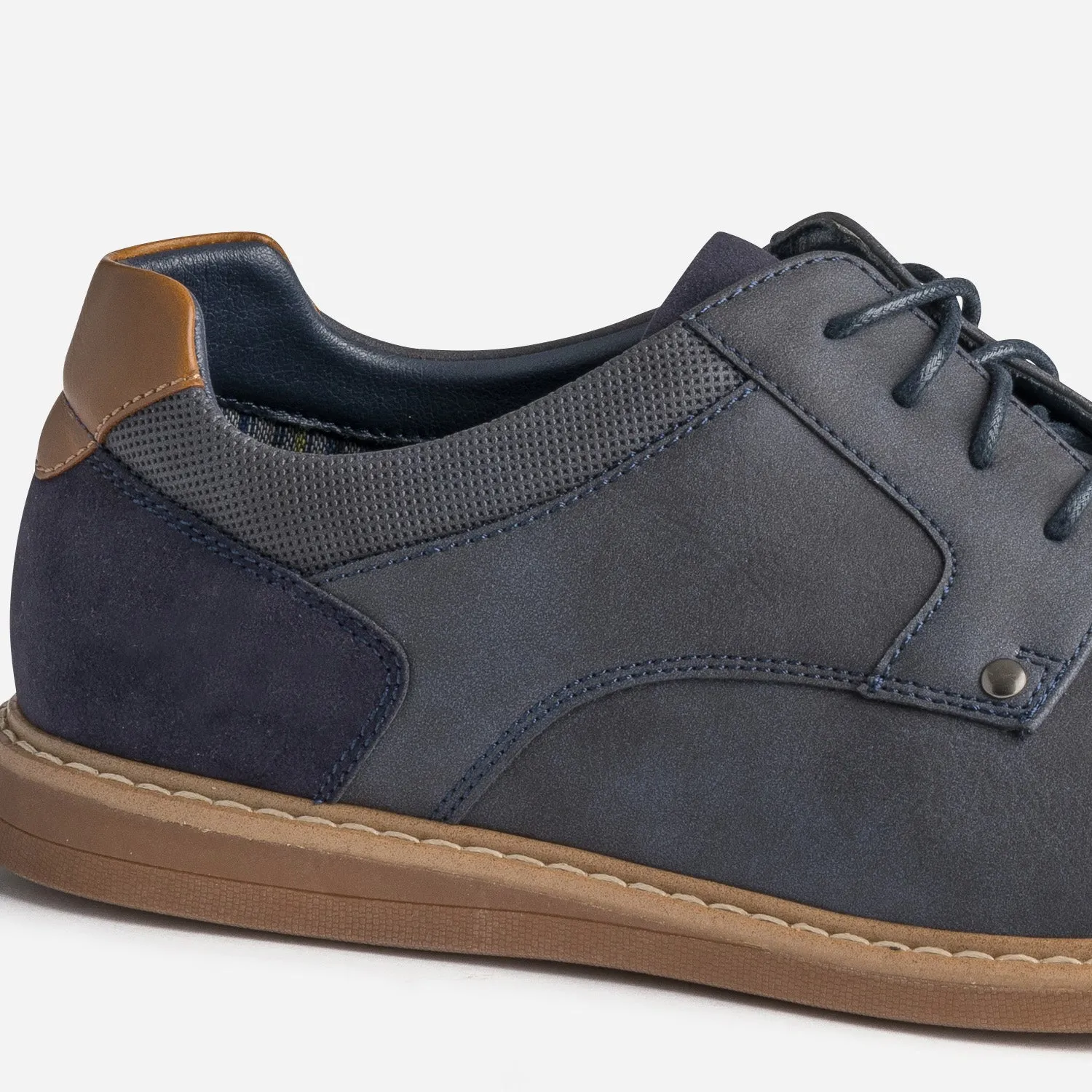 Derby confort marine et camel - Chaussures de ville Homme | ERAM