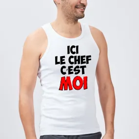 Débardeur Homme Ici le chef c'est moi