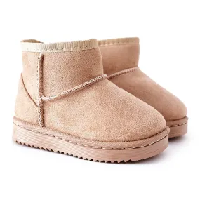 FR1 Bottes de neige chaudes pour enfants Beige Gooby brun