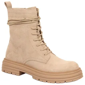 S.Barski Boots trappeur, daim beige S. Barski