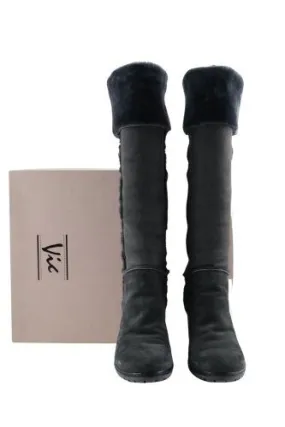 vic Bottes fourrées gris anthracite style décontracté